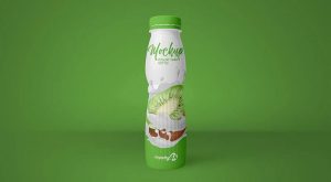 Front View Yogurt Bottle Mockup