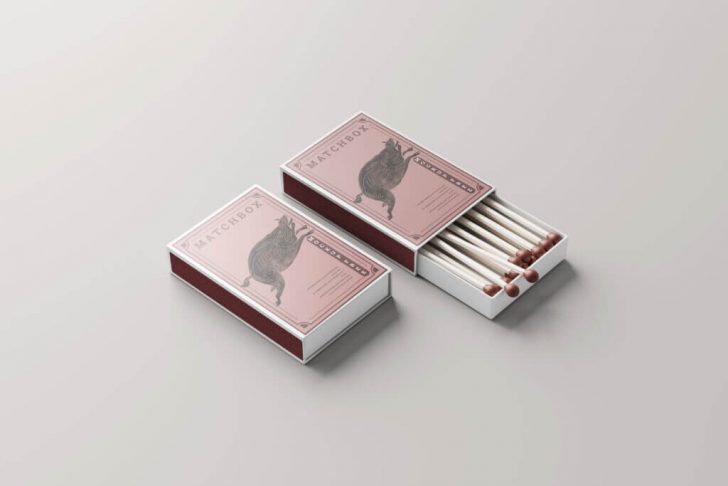 Free 2 Matchbox Mockups set - PacageMockup