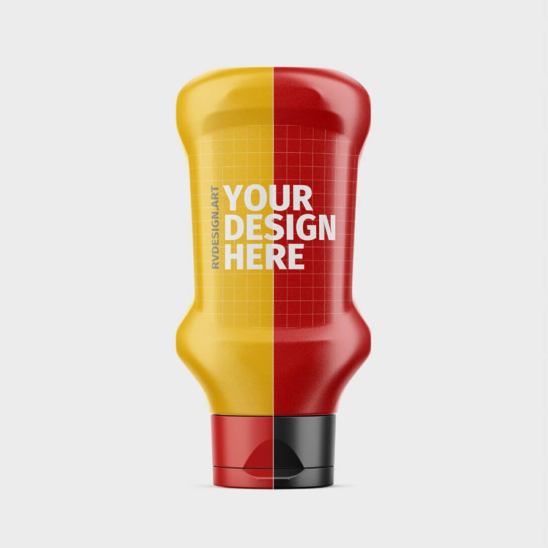 Sauce Plastic Bottle Mockup
