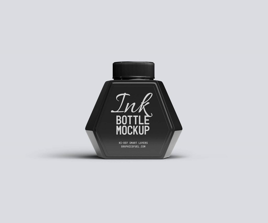 ink bottle mockup