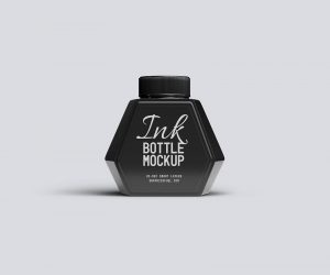 ink bottle mockup
