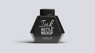 ink bottle mockup