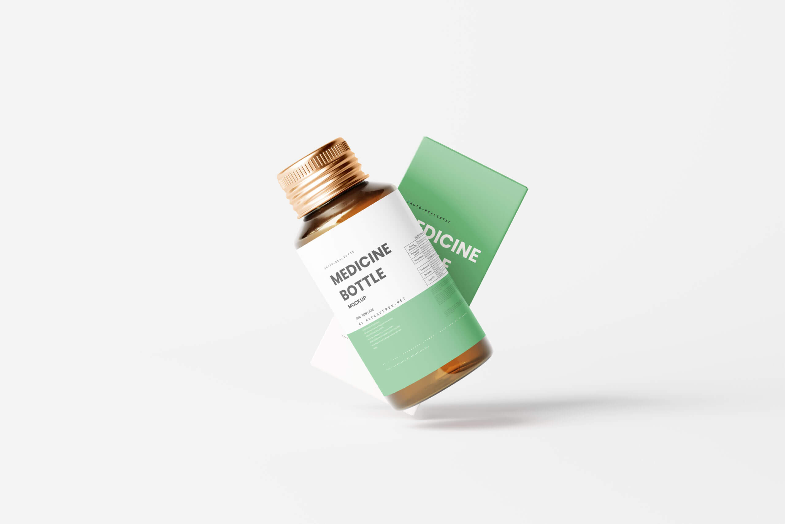 10 Free Amber Medicine Bottle With Box Mockup PSD Files3