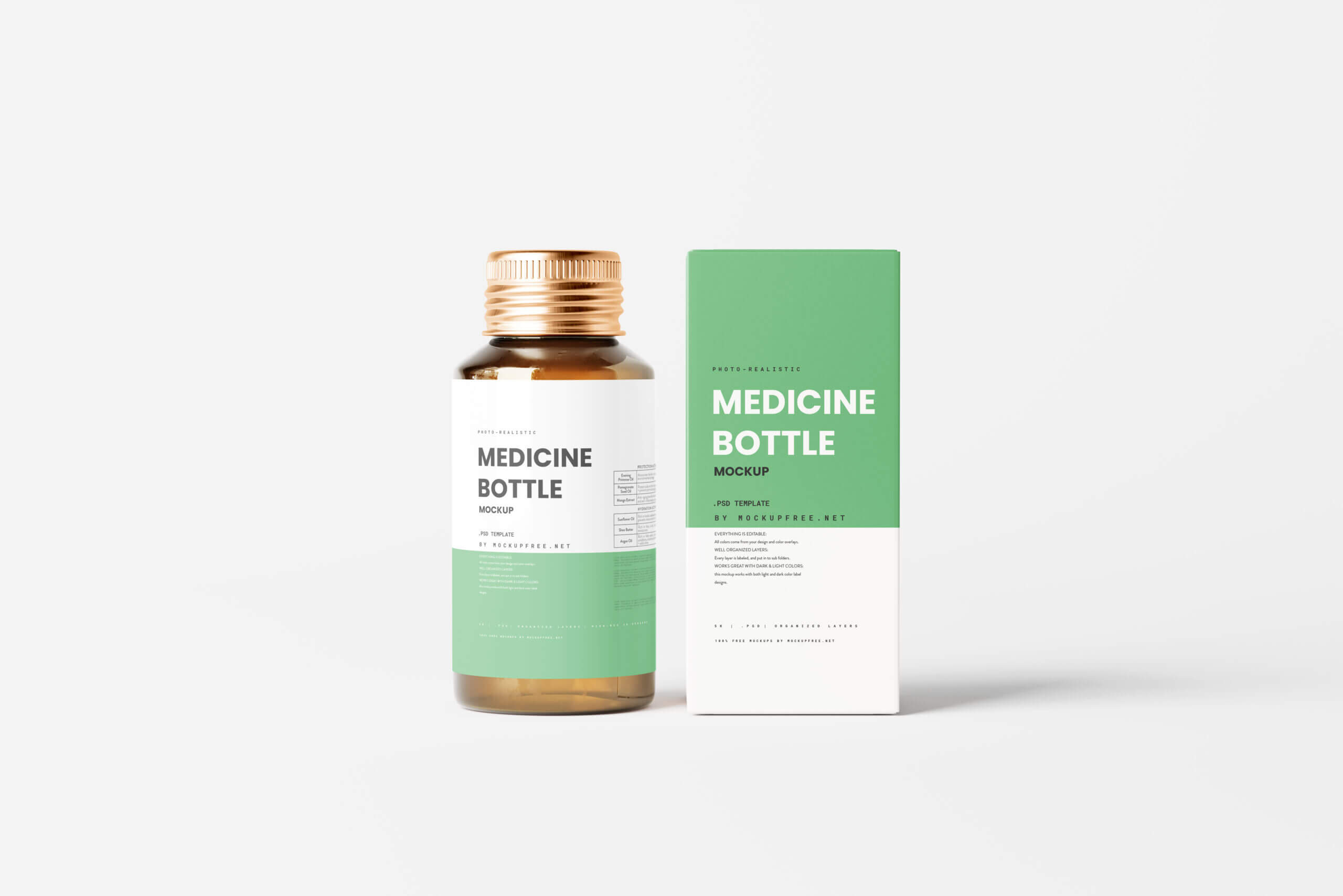 10 Free Amber Medicine Bottle With Box Mockup PSD Files5