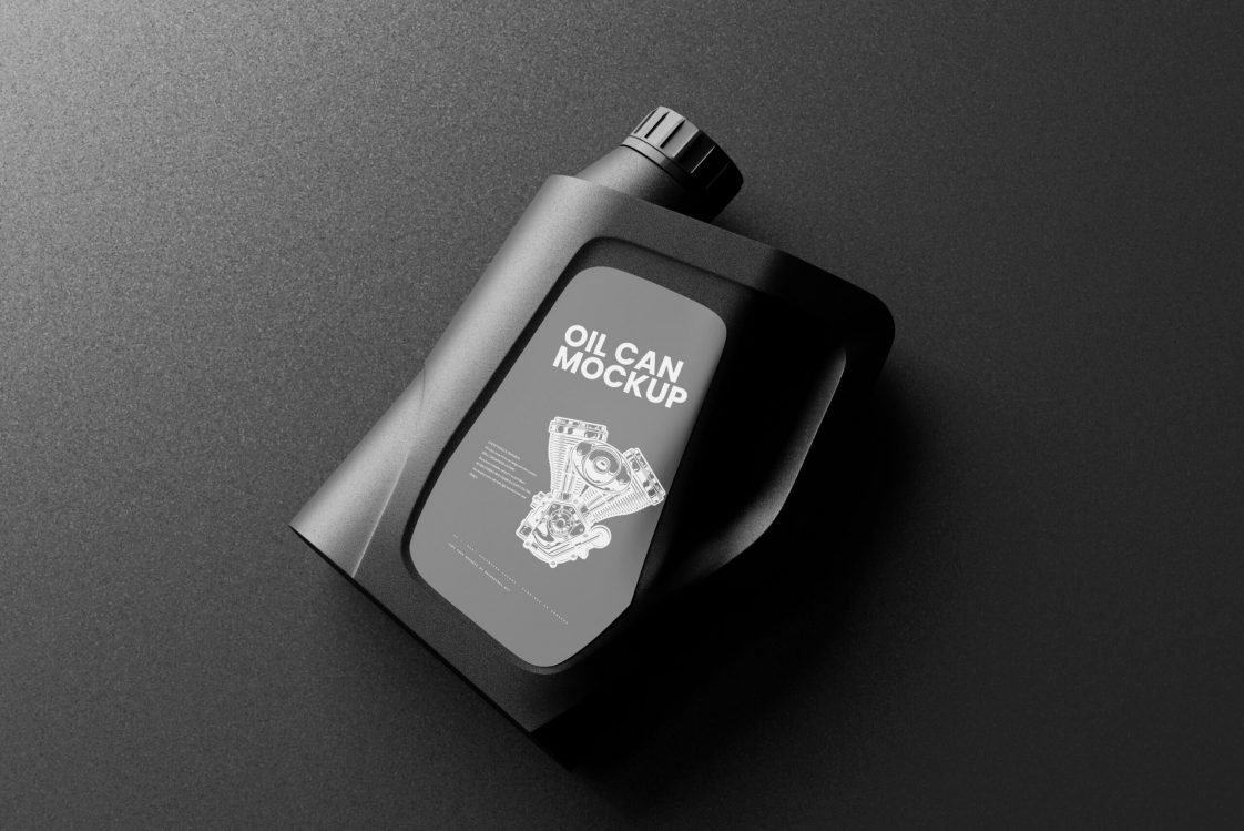 10 Free Engine Oil Can Mockup set for Packaging and Branding Free