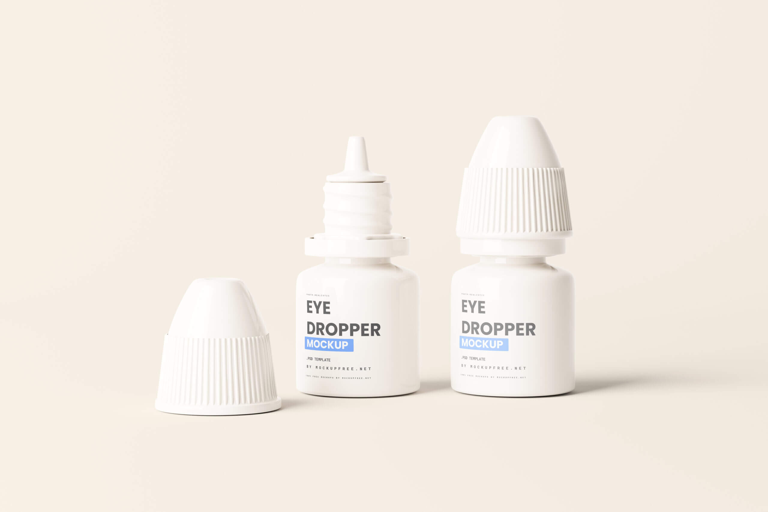 10 Free White Plastic Eye Dropper Bottle Mockup PSD Files