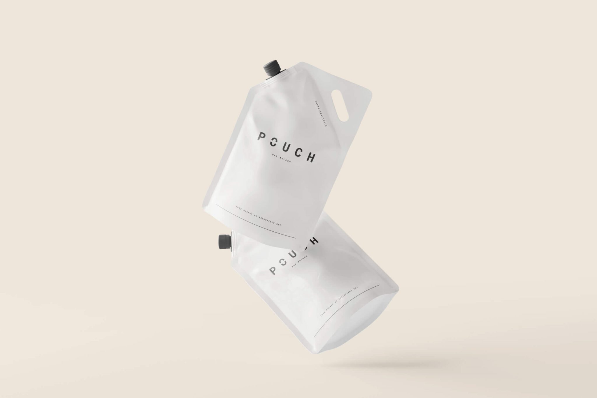 5 Free Stand Up Spouted Doypack Pouch With Handle Mockups set - Free ...