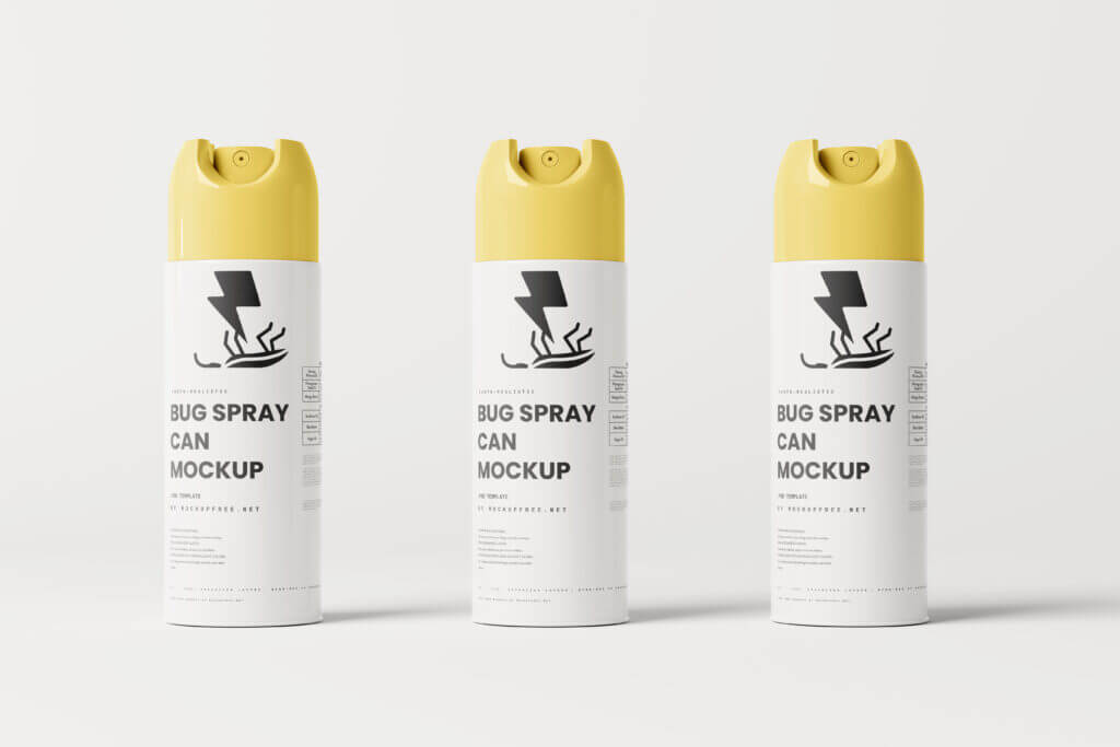 7 Free Bug Spray Bottle Mockup PSD Files7