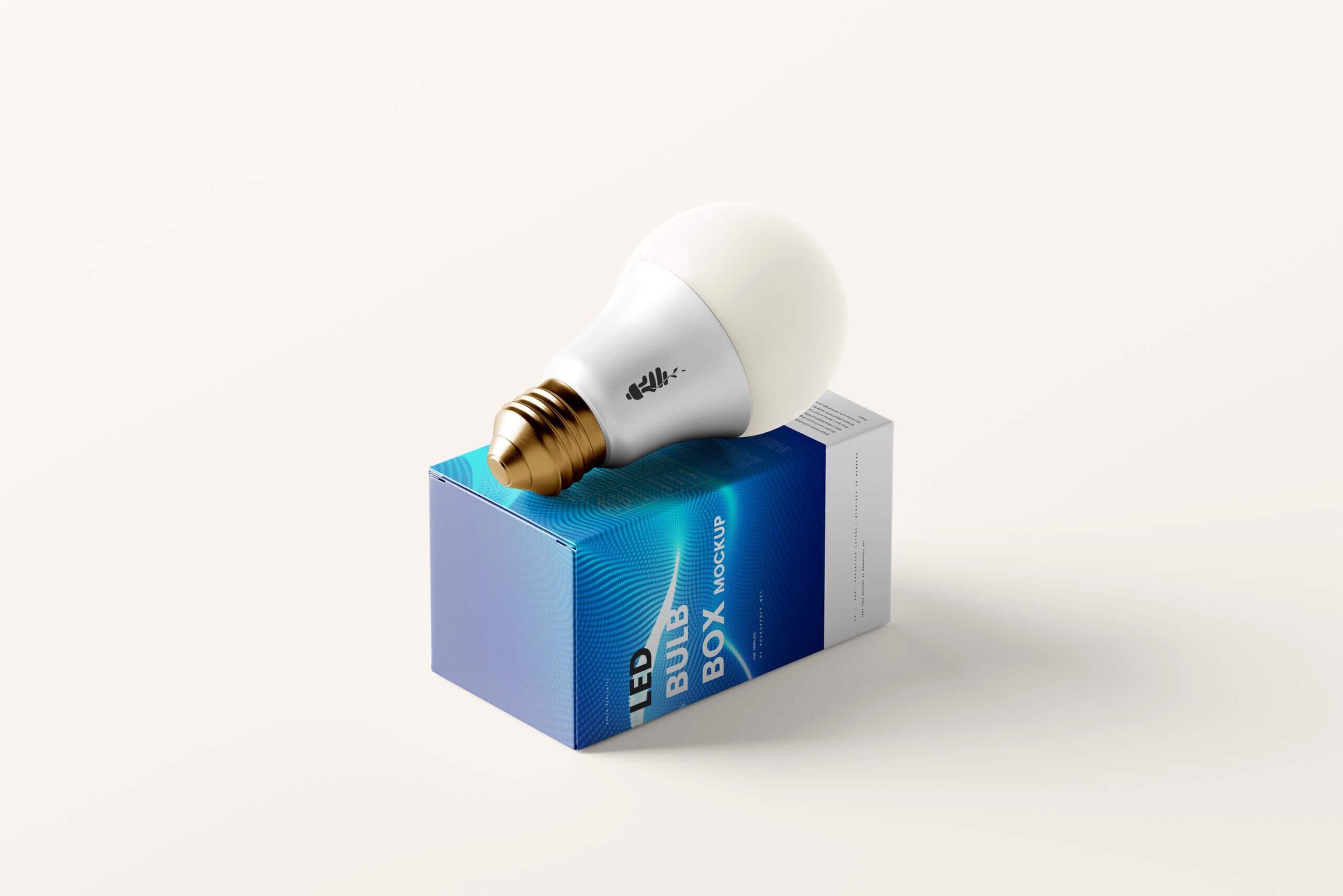 8 Free LED Light Bulb Box Mockup PSD Files7