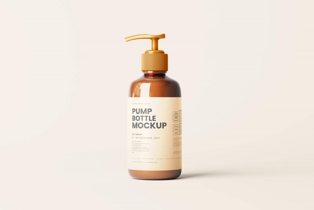 8 Free Pump Dispenser Bottle Mockup PSD Files1