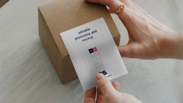 Perspective View of a Packaging Sticker Mockup