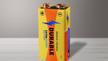 Free Lithium Battery Mockup PSD