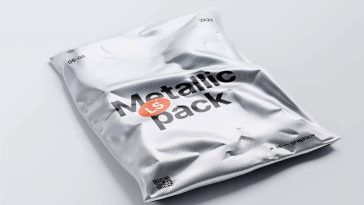 Free Metallic Package Mockup PSD