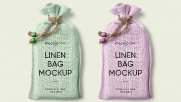 Top View of a Linen Bag Mockup
