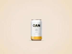 front view of a drink can mockup