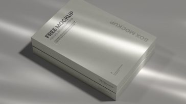 top side view of trendy vertical packaging box mockup 1