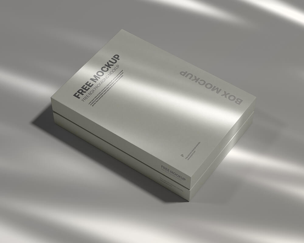 top side view of trendy vertical packaging box mockup 1