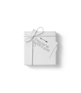 top view of a box packaging with a rope mockup