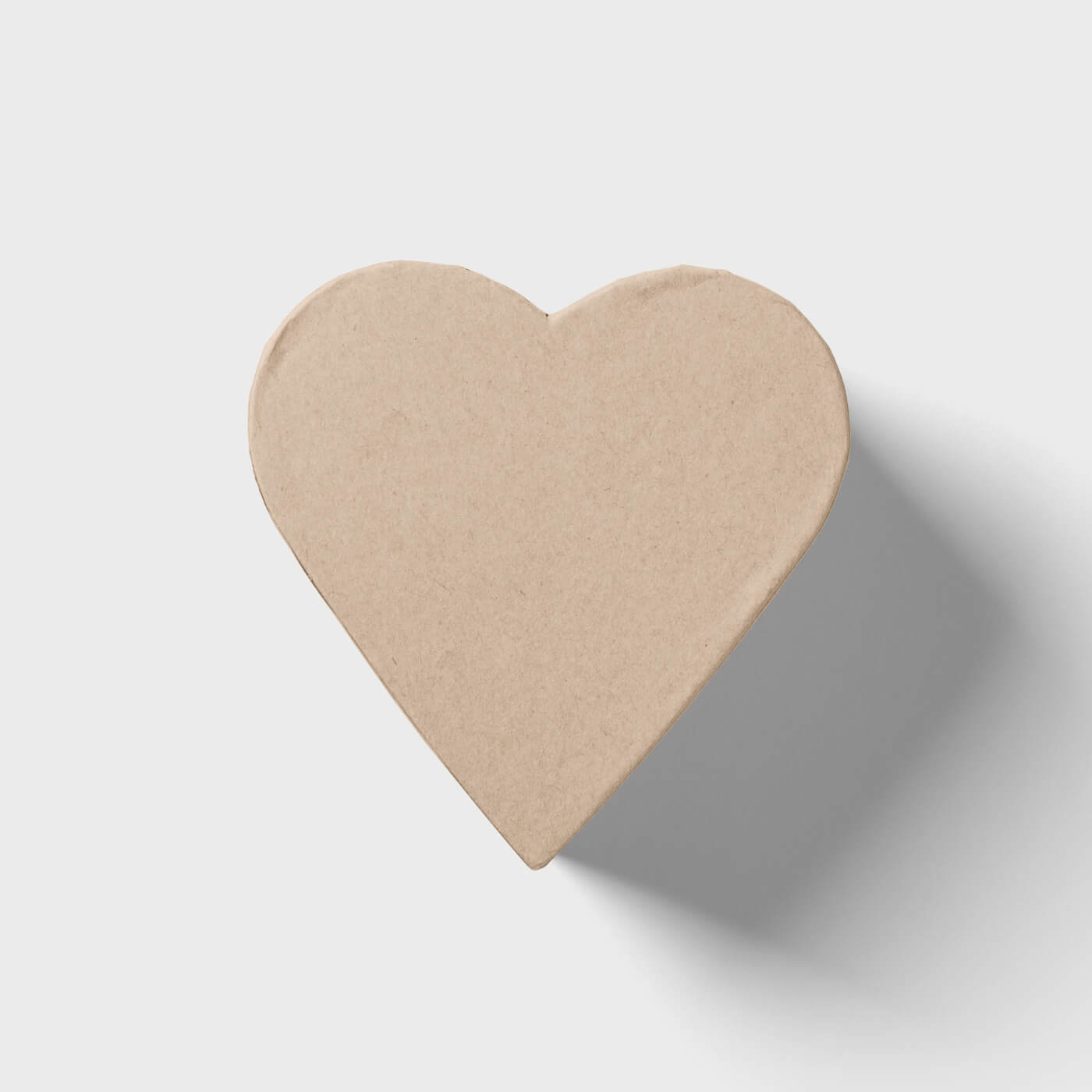 top view of a heart shaped gift box mockup 2