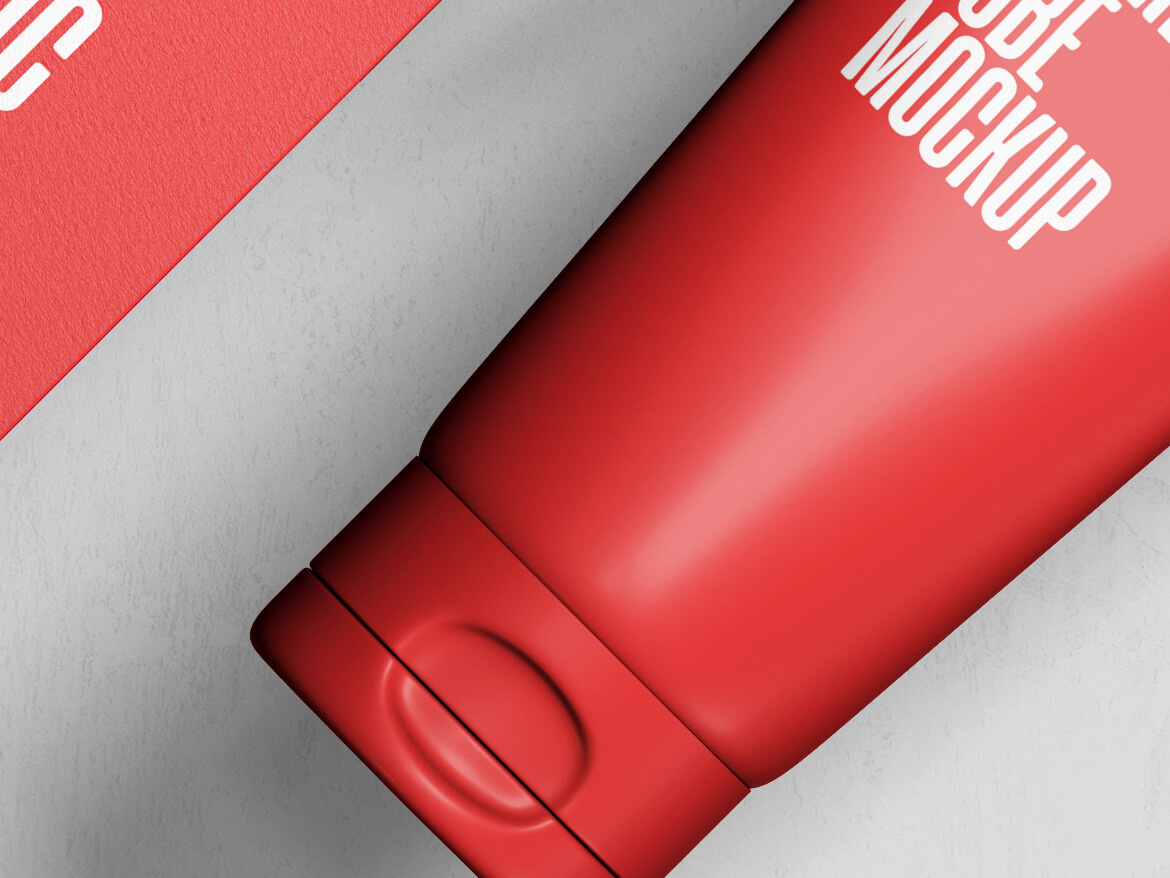 181 Free Box Cosmetic Tube Mockup 006