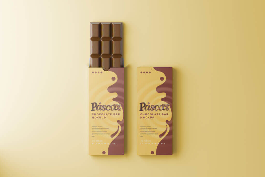 5 Free Chocolate Bar Packaging Mockup PSD Files3