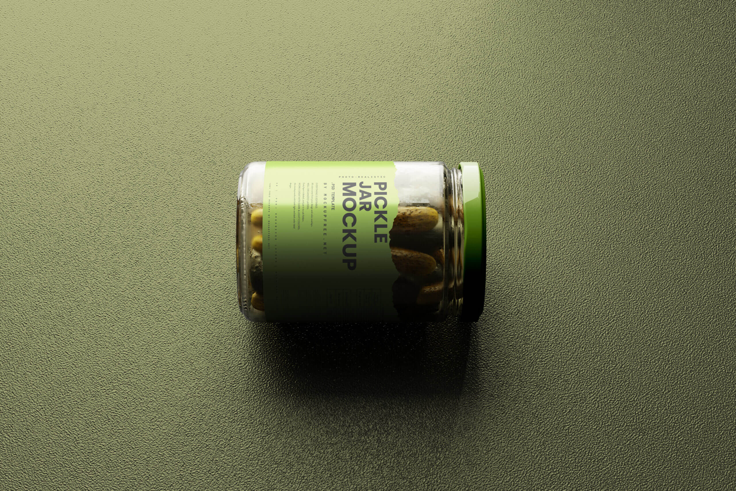 5 Free Pickled Cucumber Jar Mockup PSD Files5