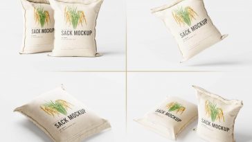 7 Free Rice Wheat Gunny Sack Mockups