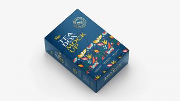 Free Tea Box Packaging Mockup Set