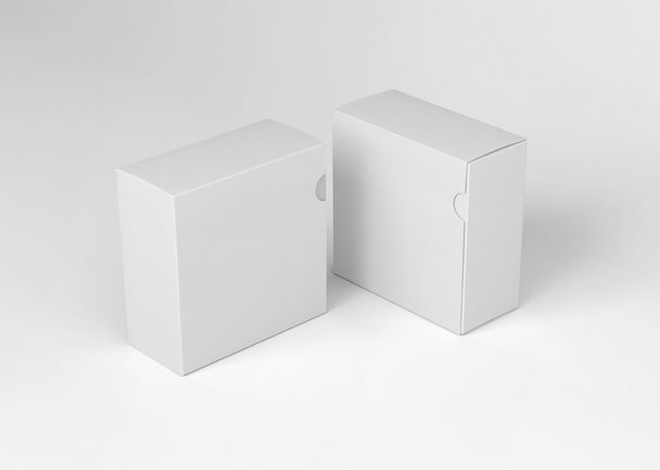 Free Two Square Slide Box Mockup - Free Packaging Mockup