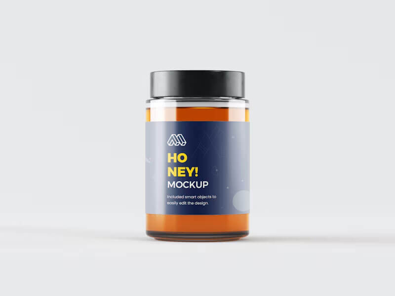 Honey Jar PSD Mockup