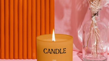 front view of a minimalistic candle mockup 1