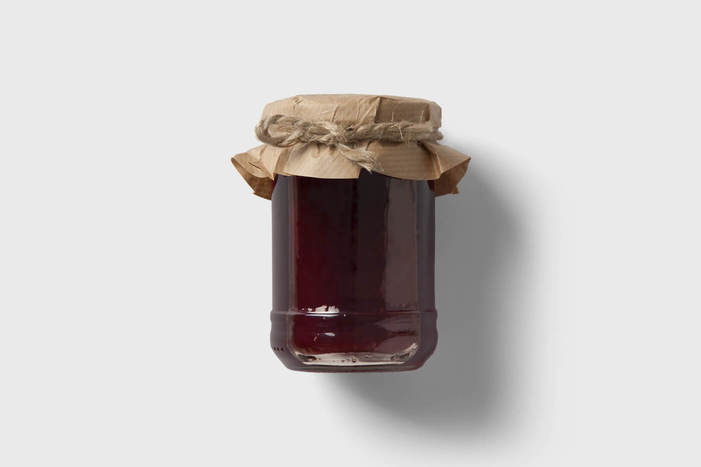 two jam jars mockup with paper lid covers 2