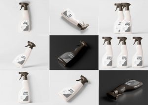10 Free Glass Cleaner Spray Bottle Mockup PSD Files