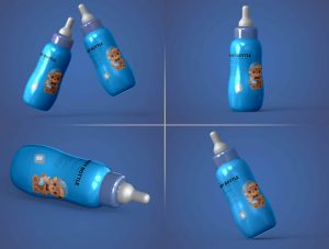5 Free Baby Feeding Bottle Mockup PSD Files