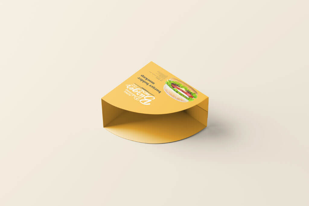 5 Free Paper Burger Holder Packaging Mockup PSD Files5