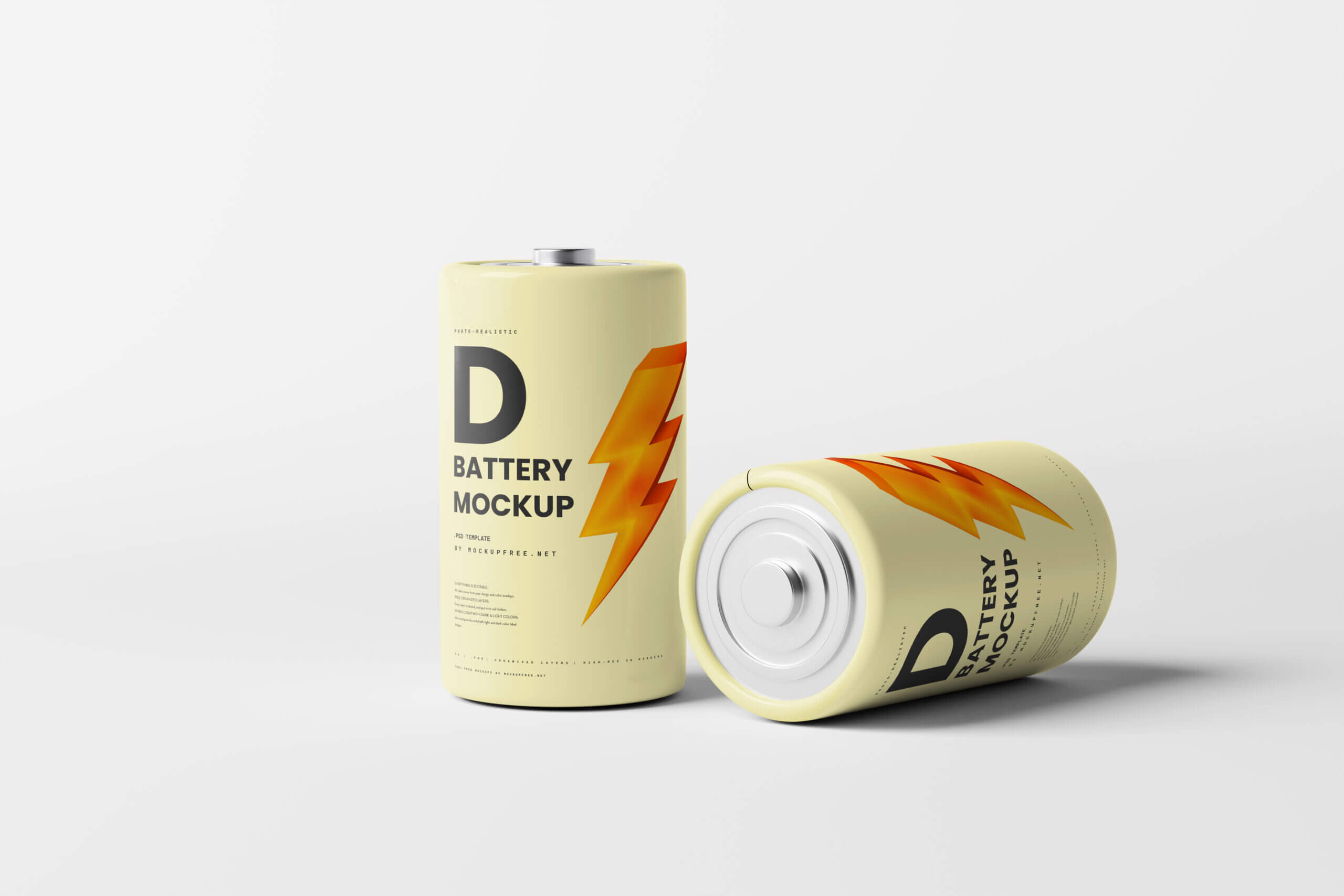 6 Free D Battery Mockup PSD Files 1