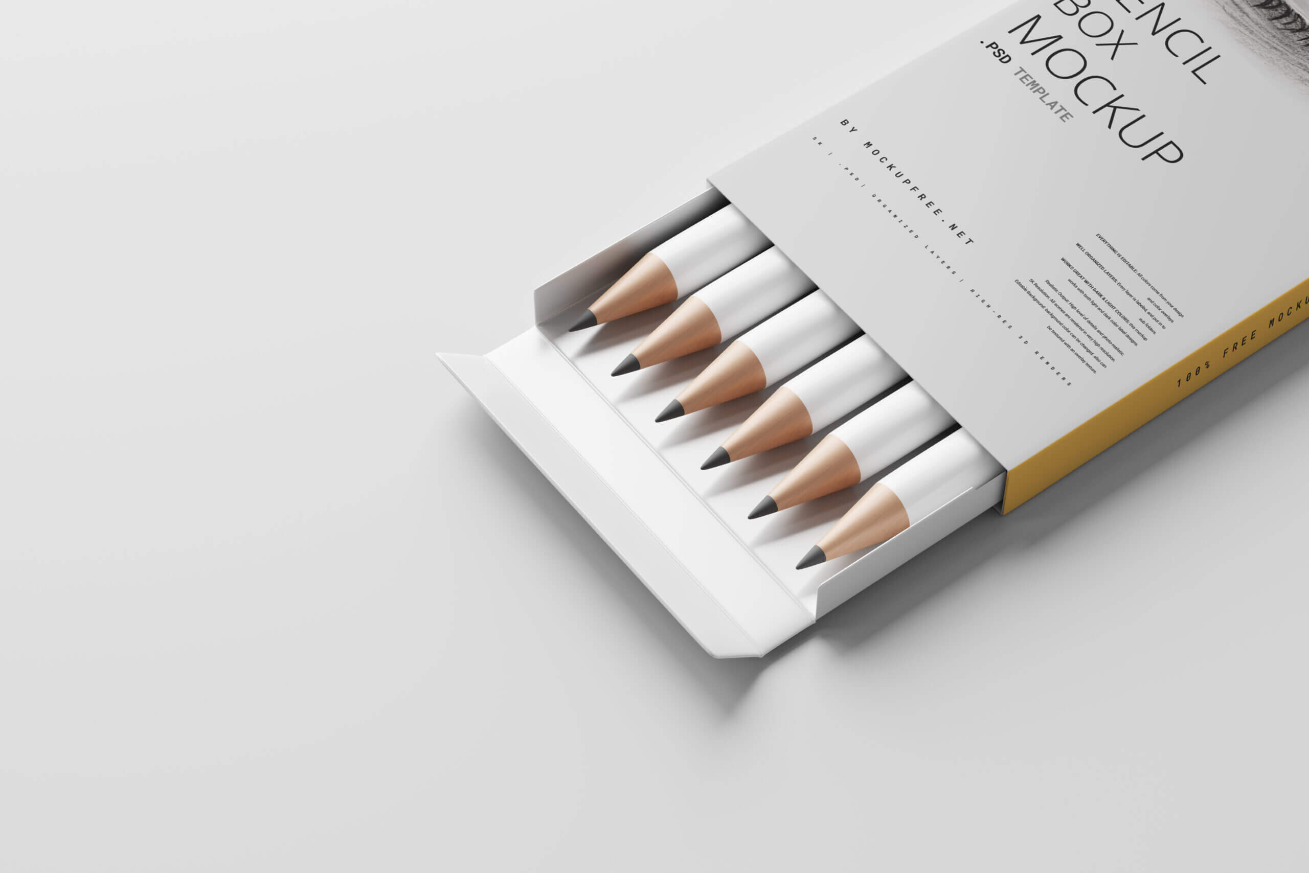 6 Free Lead Pencil Box Packaging Mockup PSD Files6