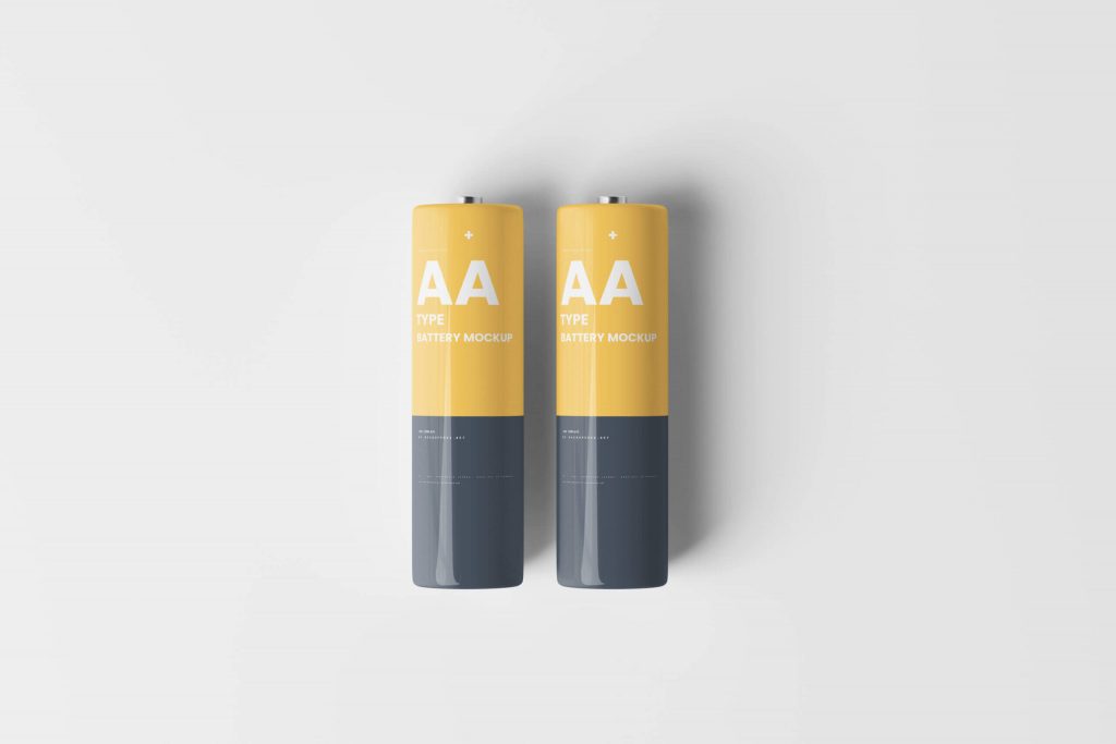 7 Free AA Battery Mockup PSD Files6