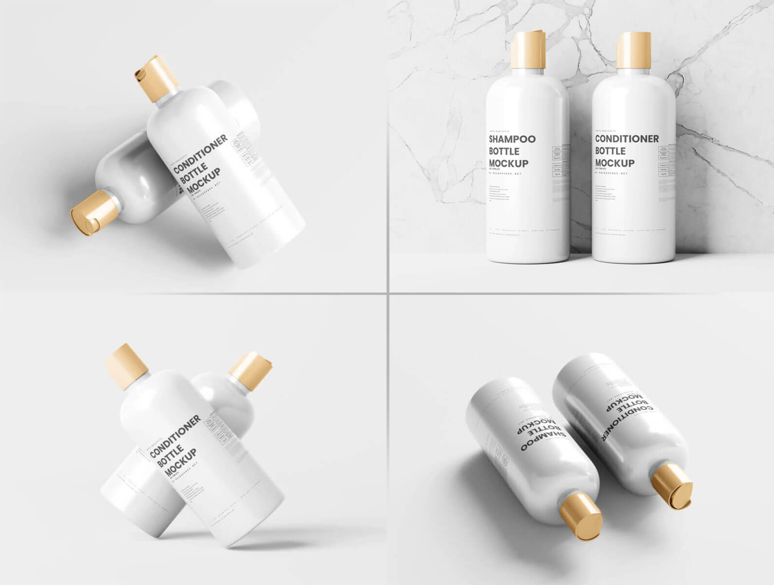 8 Free Shampoo Conditioner Mockup PSD Files