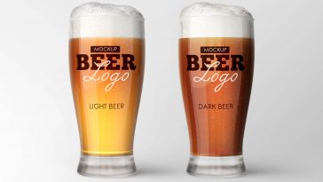 Free Beer Glass Mockup