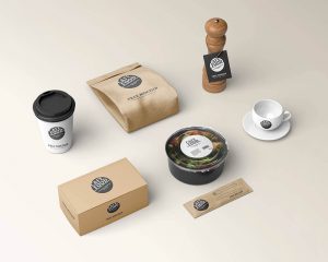 Free Cafe Food Packaging Mockup 1