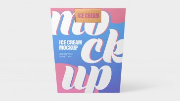 Free Ice Cream Cup Packaging Mockup