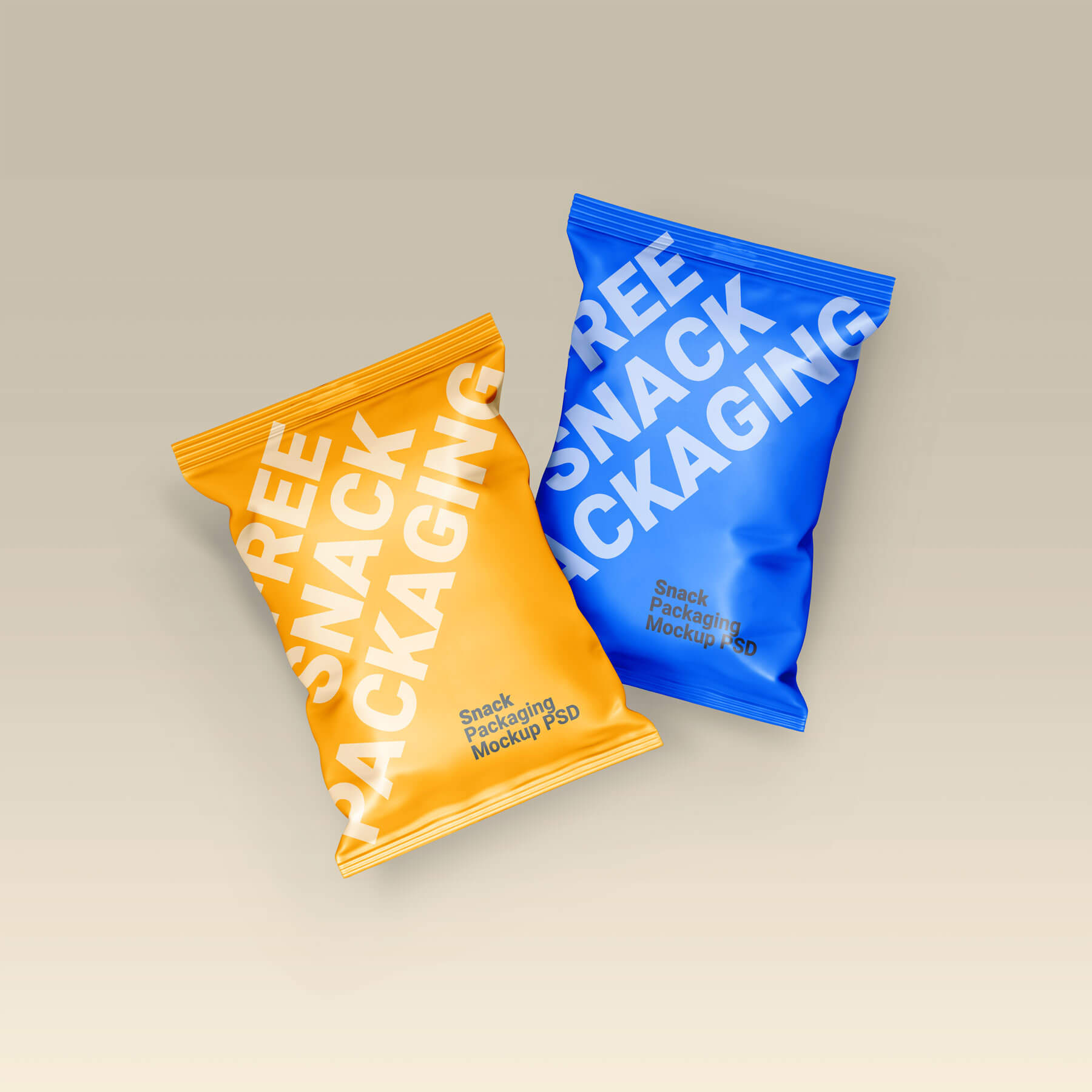 Free Snack Packaging Mockup PSD 02