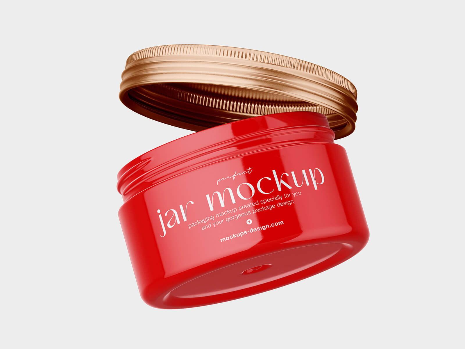 6 Free Glossy Cosmetic Jar With Metallic Lid Mockup PSD Files