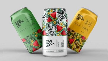Realistic Soda Can Mockup