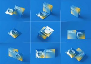 10 Free Condom Sachet and Packaging Box Mockups set for Branding