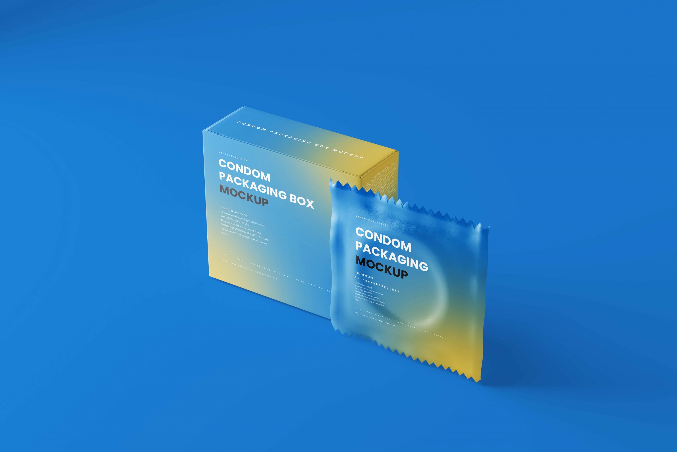 10 Free Condom Sachet Packaging Box Mockup PSD Files8