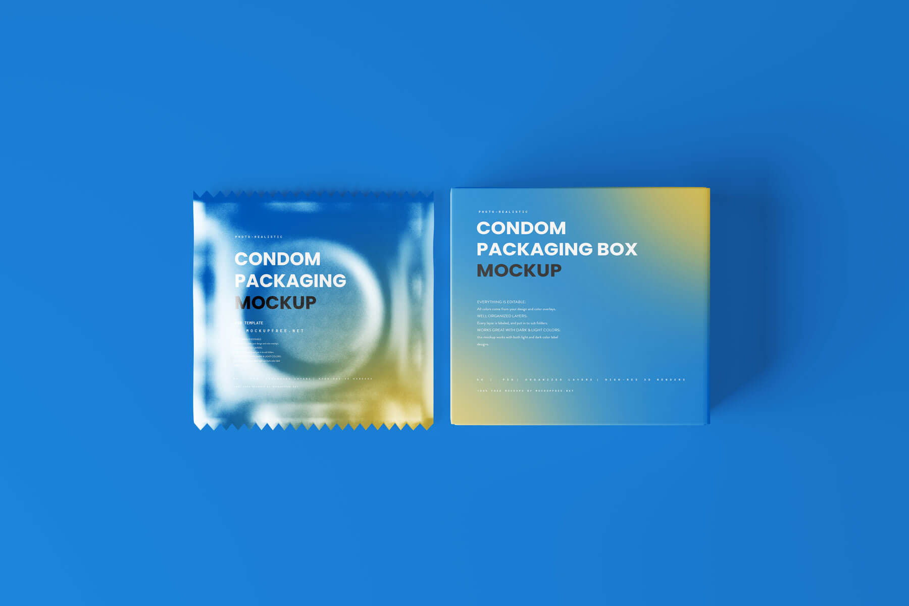 10 Free Condom Sachet Packaging Box Mockup PSDFiles9