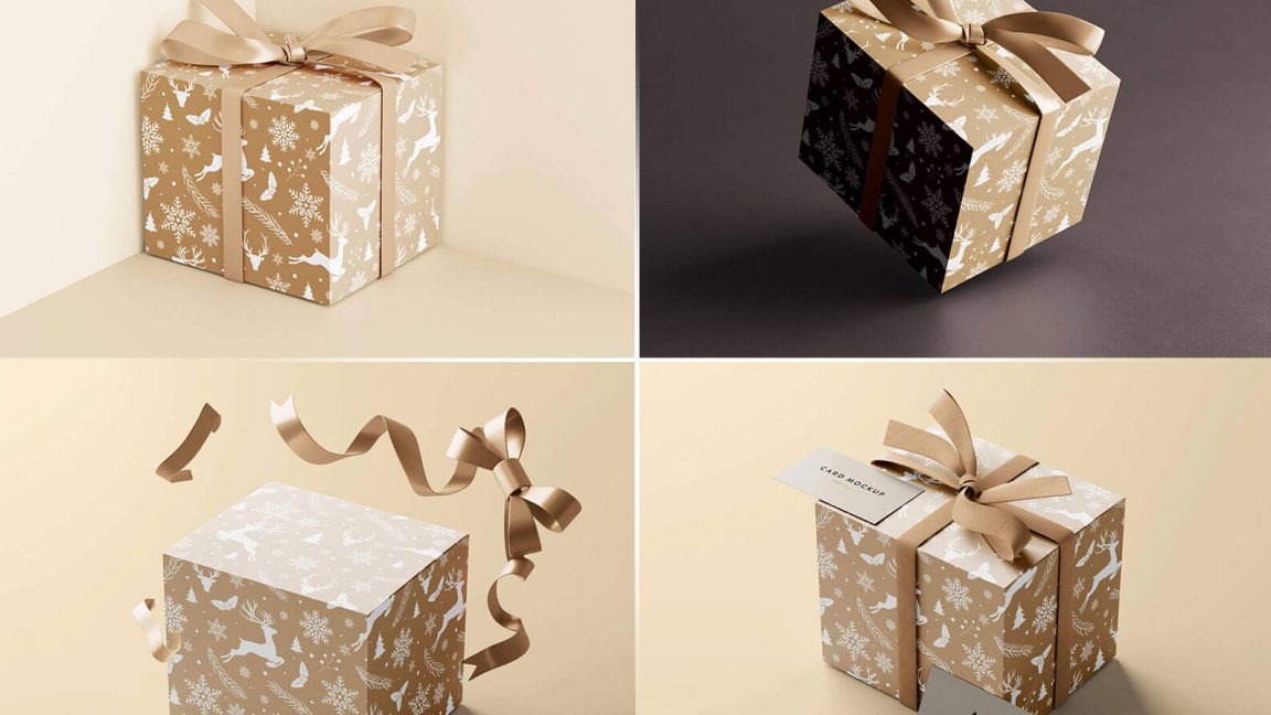Free Square Open Gift Box Mockup Free Package Mockups