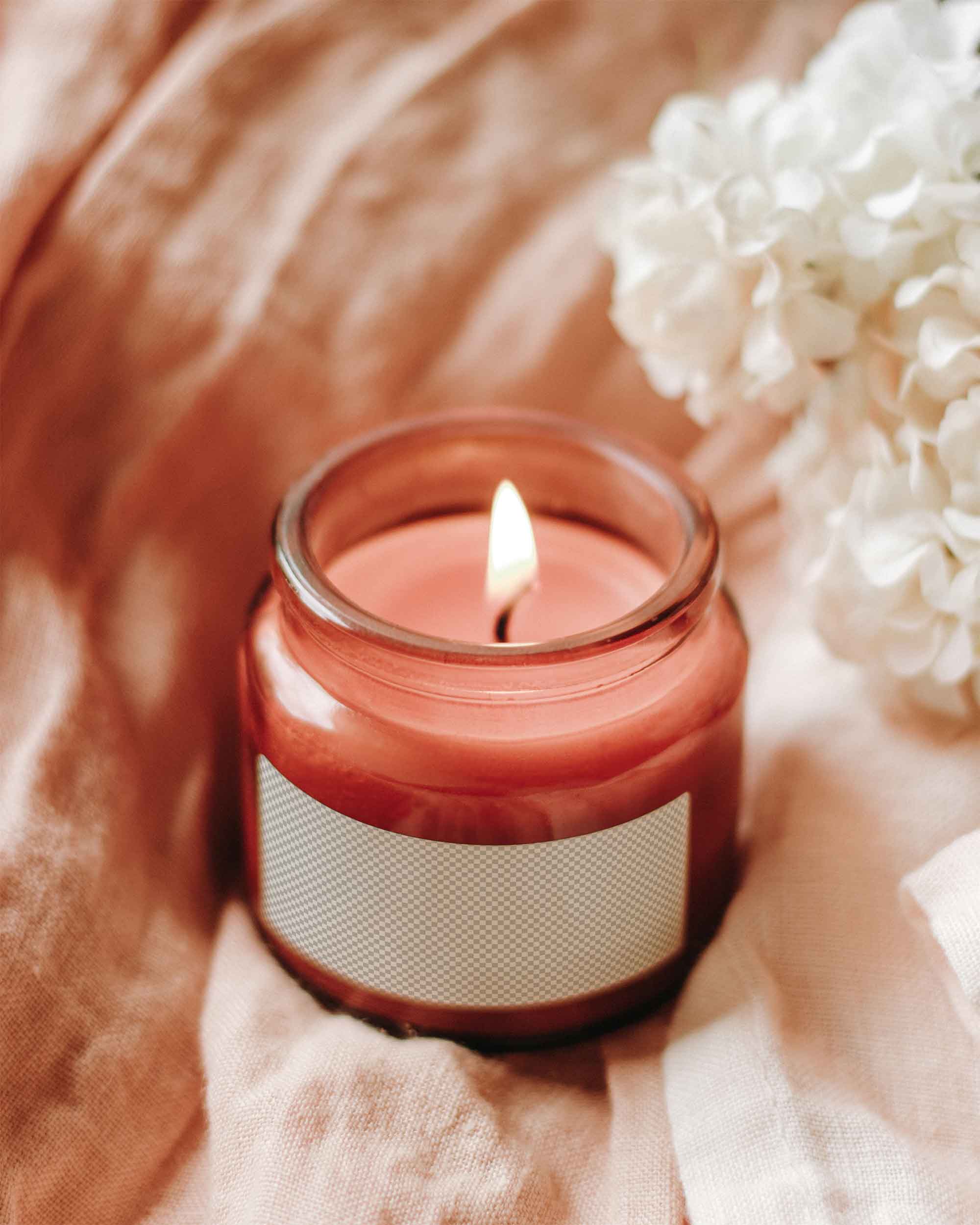 Free Candle Mockup Template